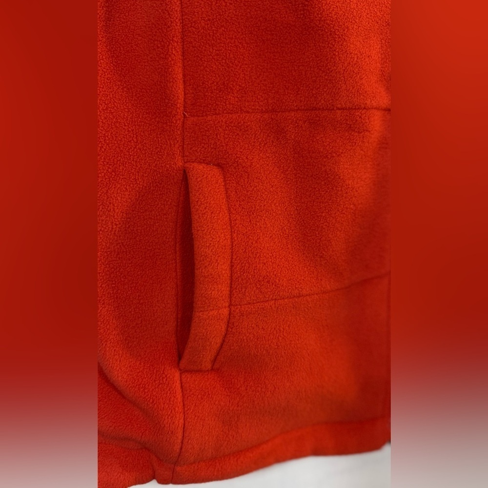 Women’s Lands' End Size Small Orange Fleece Vest - Picture 5 of 12